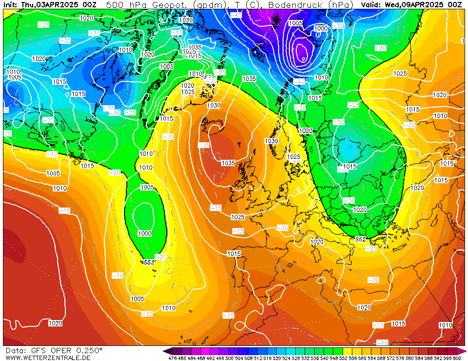 144 hour forecast for Europe