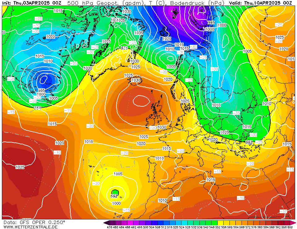 168 hour forecast for Europe