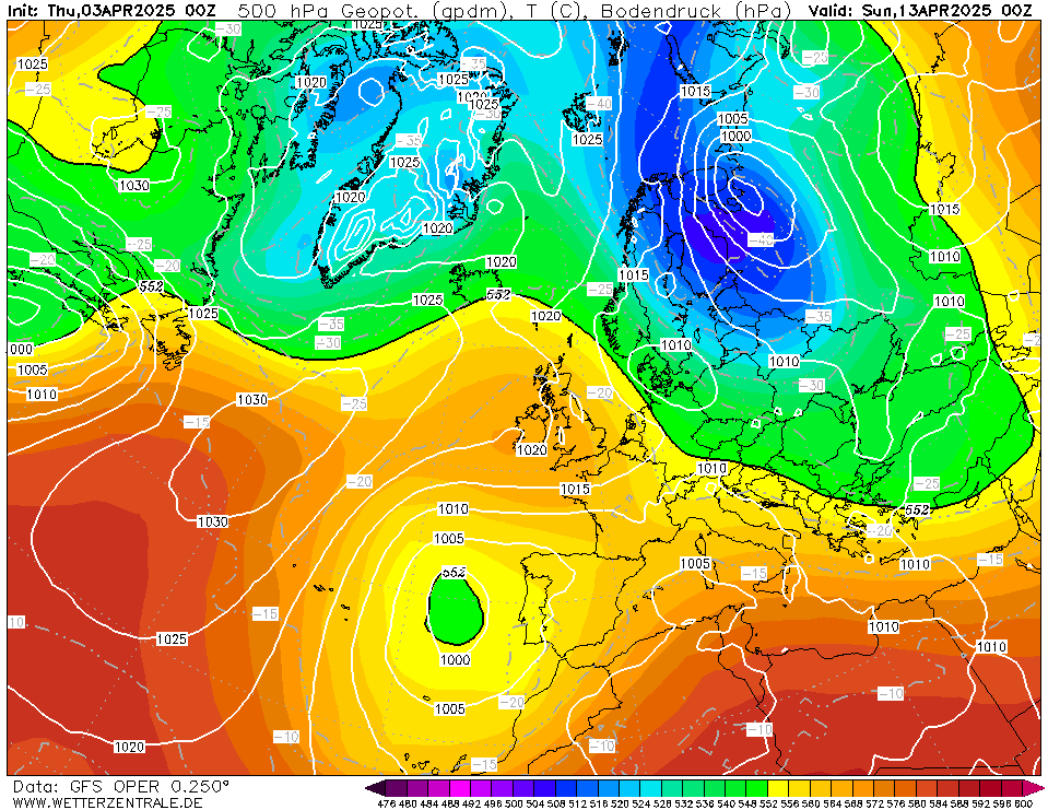 240 hour forecast for Europe