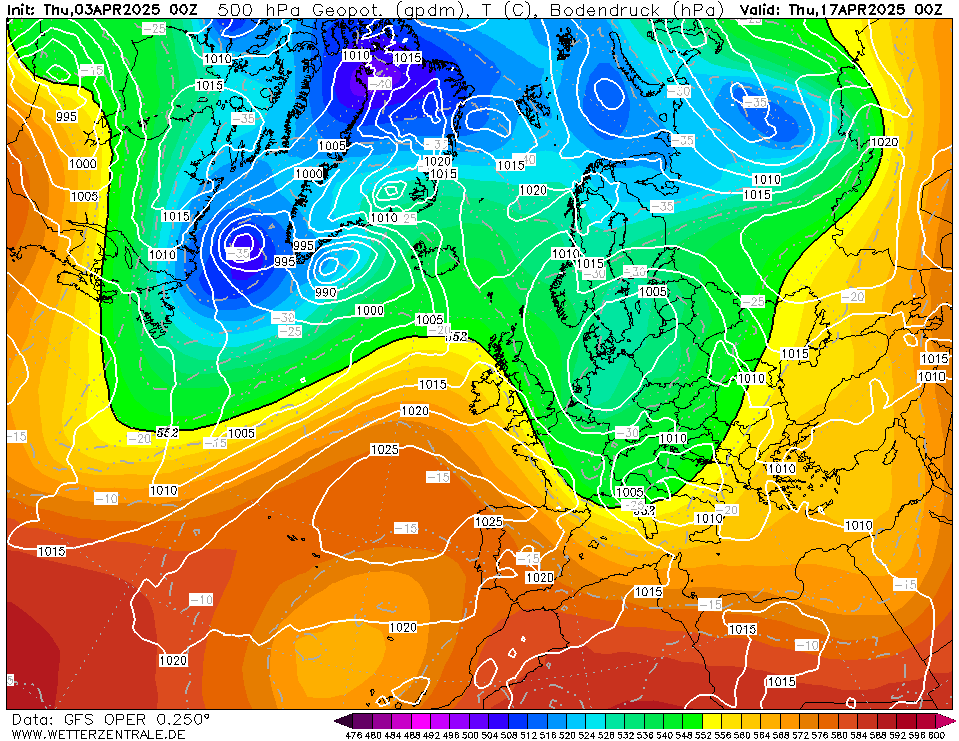 336 hour forecast for Europe