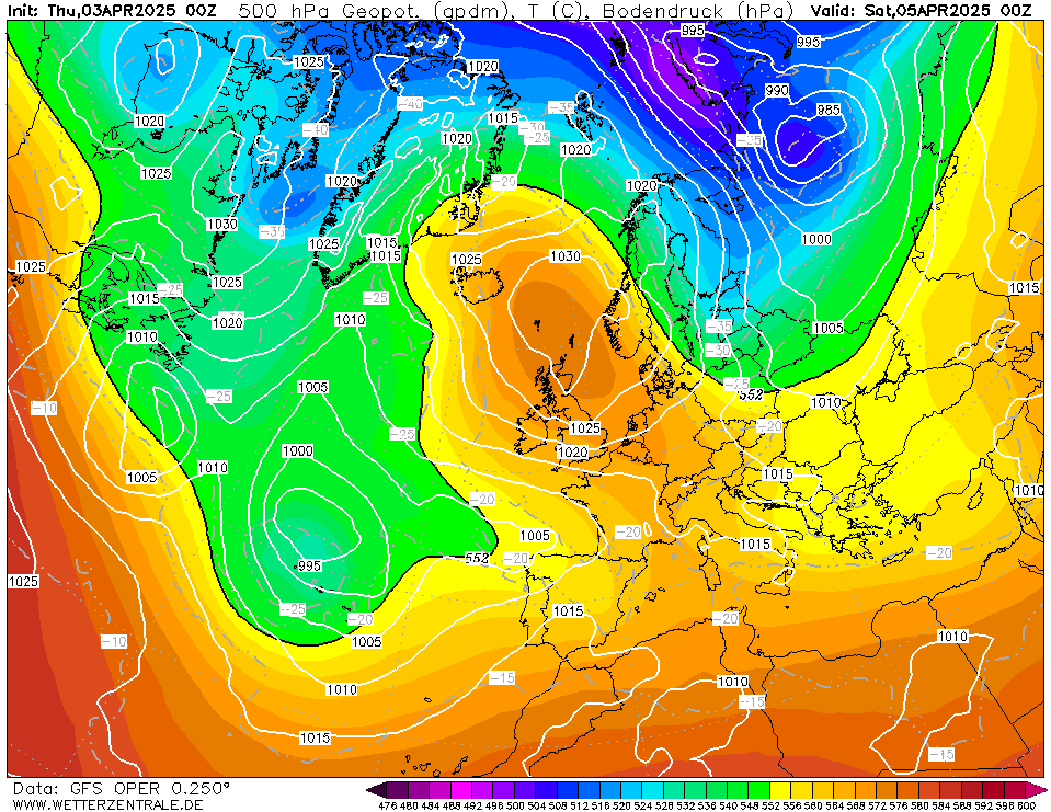 48 hour forecast for Europe