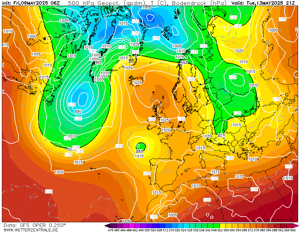 Mapas isobáricos wetterzentrale 111h
