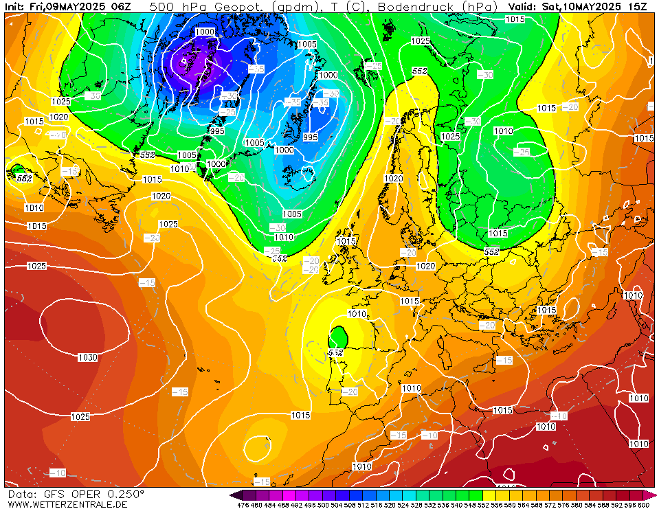 Mapas de isobaras wetterzentrale 33h