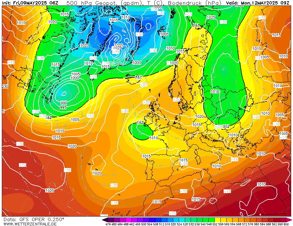 Mapas isobaras wetterzentrale 75h