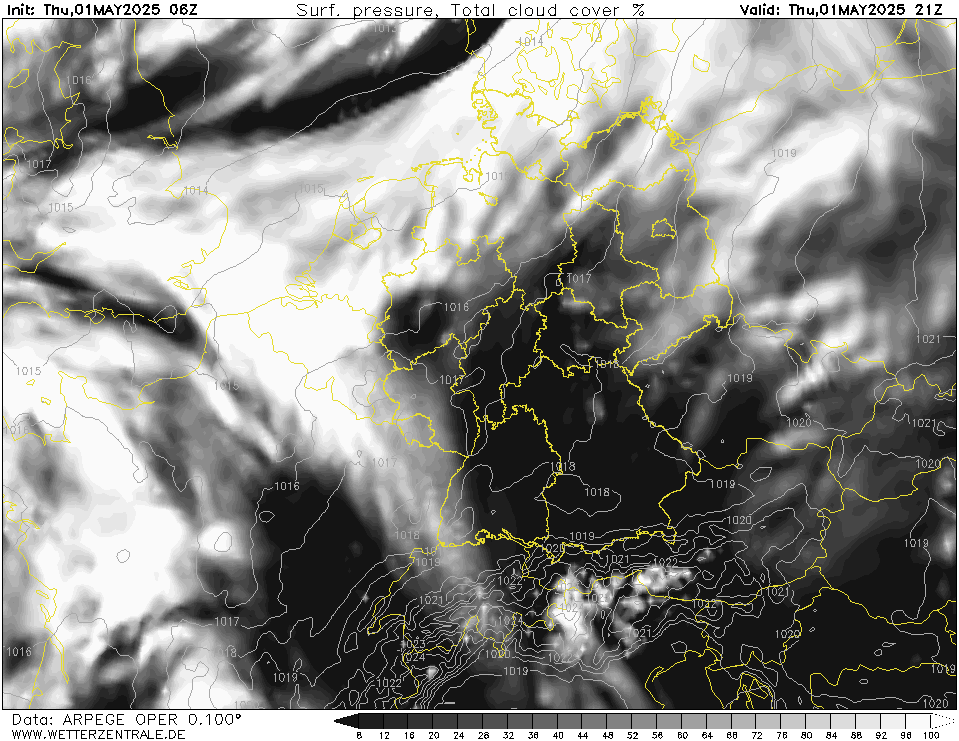 ARPEGE Bewolking