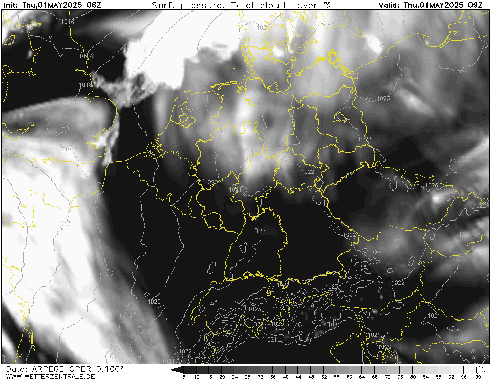 ARPEGE Bewolking