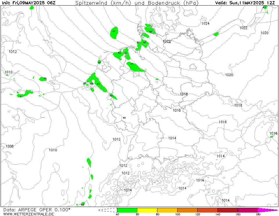 ARPEGE Windstoten