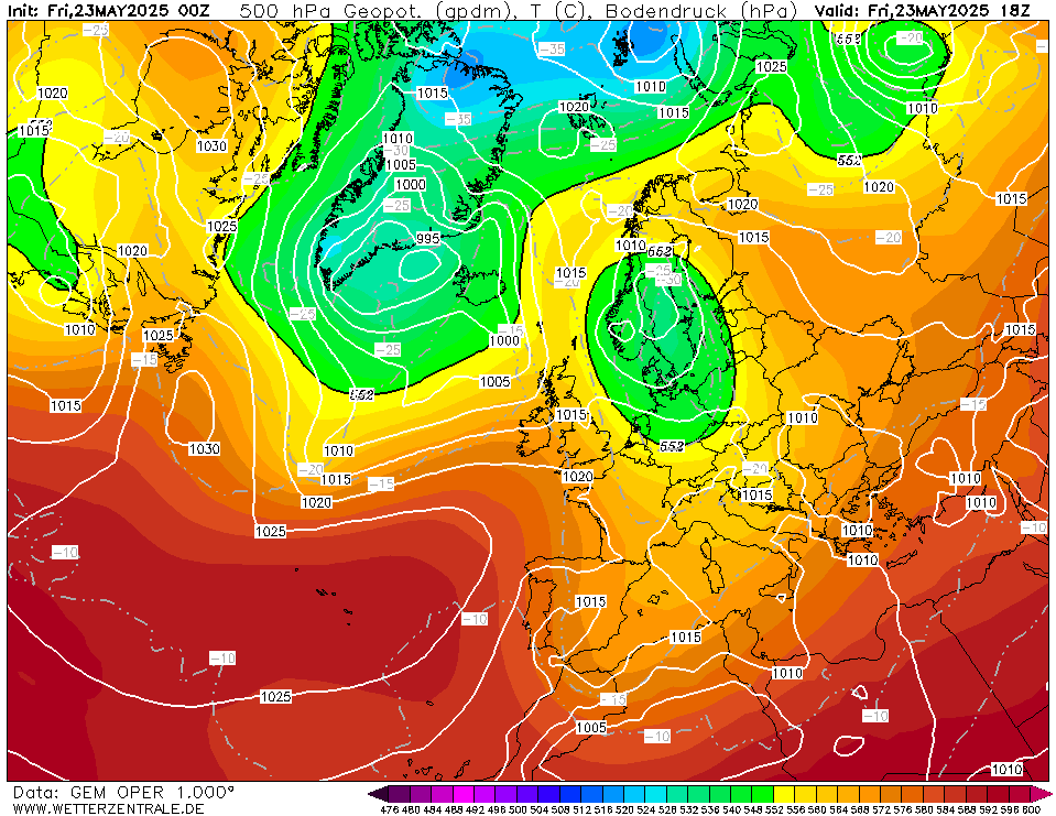 Wetterzentrale Top Karten GEM Europe 00Z