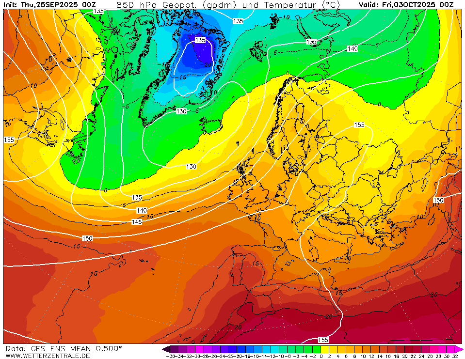 NCEP Ensemble 850 hPa (+192h)