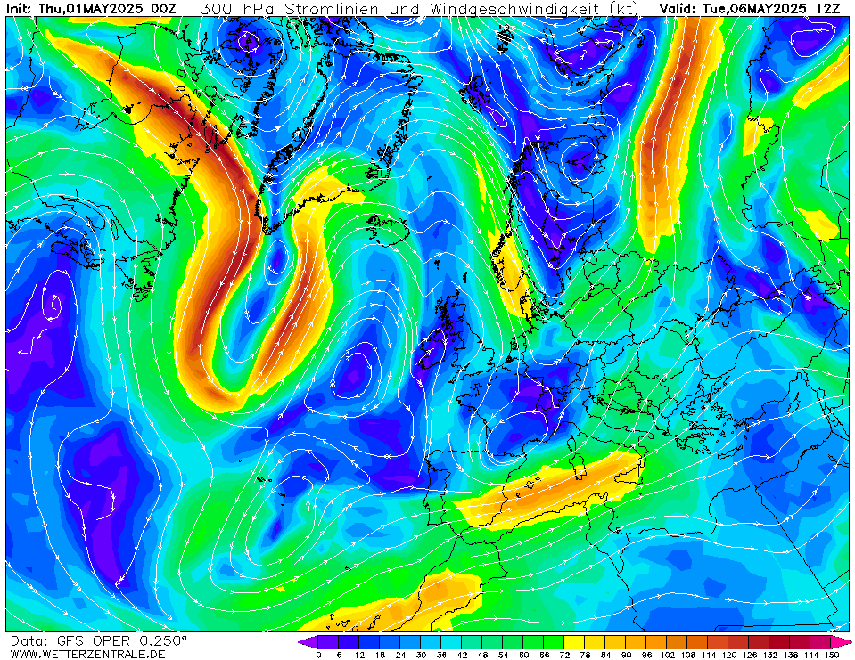 wetterzentrale mapa isobaras 132 horas