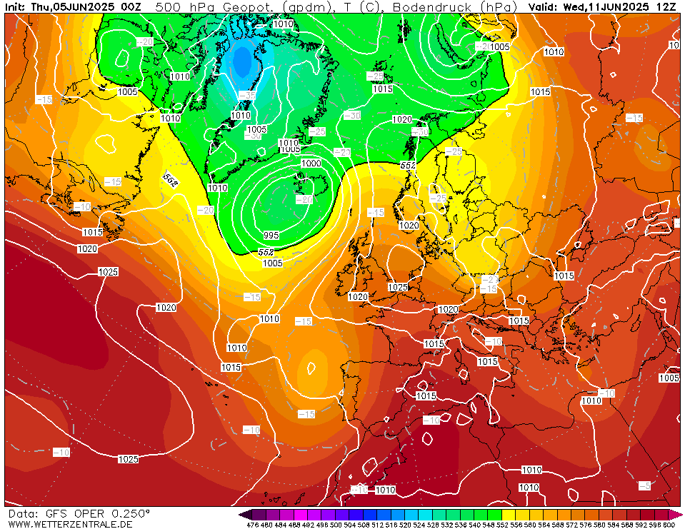 wetterzentrale mapa isobaras 156 horas