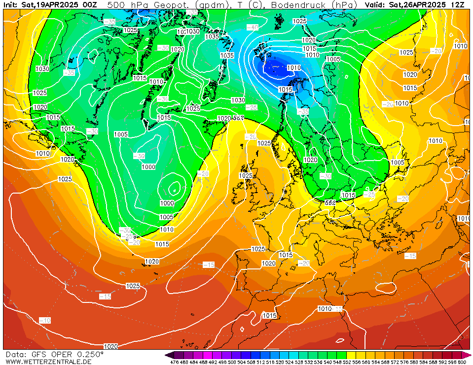 wetterzentrale mapa isobaras 180 horas