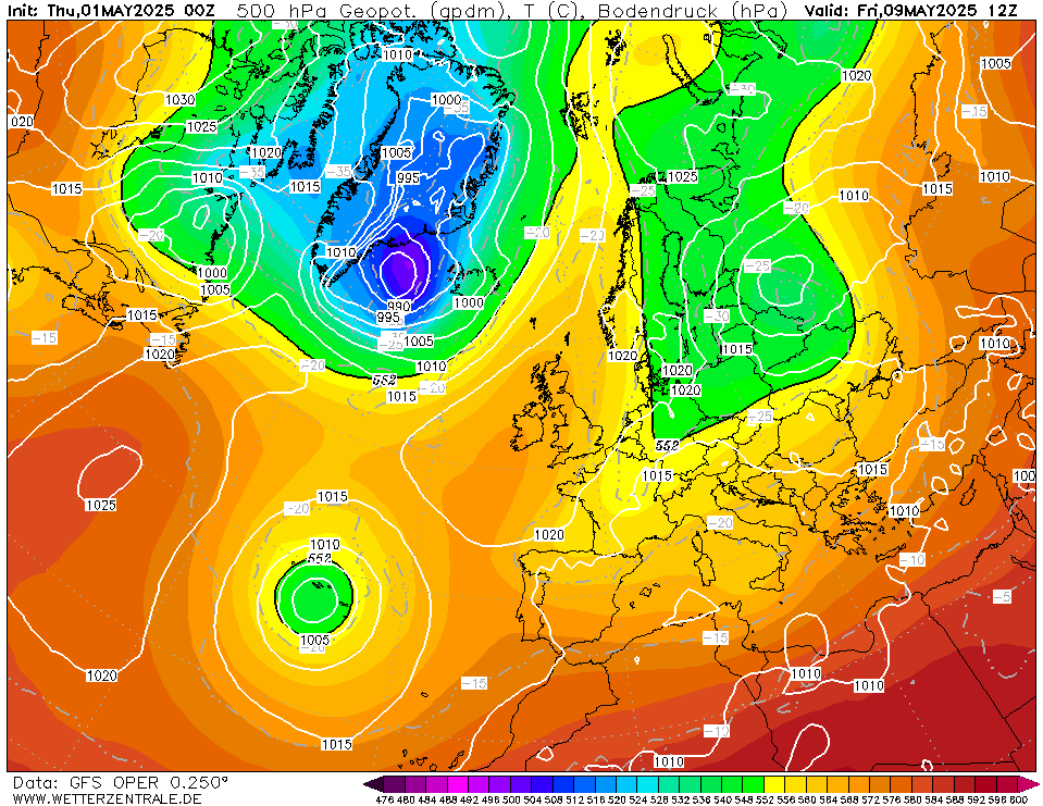 wetterzentrale mapa isobaras 204 horas