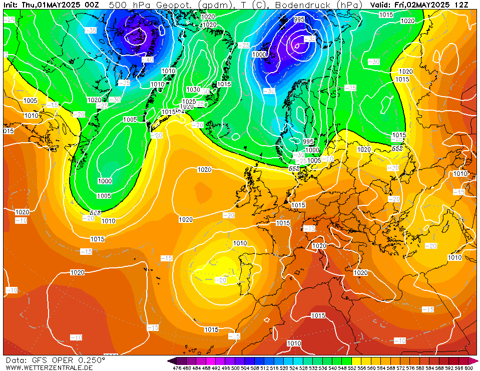 wetterzentrale mapa isobaras 36 horas