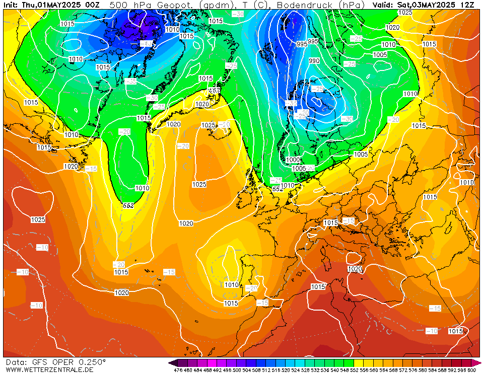 wetterzentrale mapa isobaras 60 horas