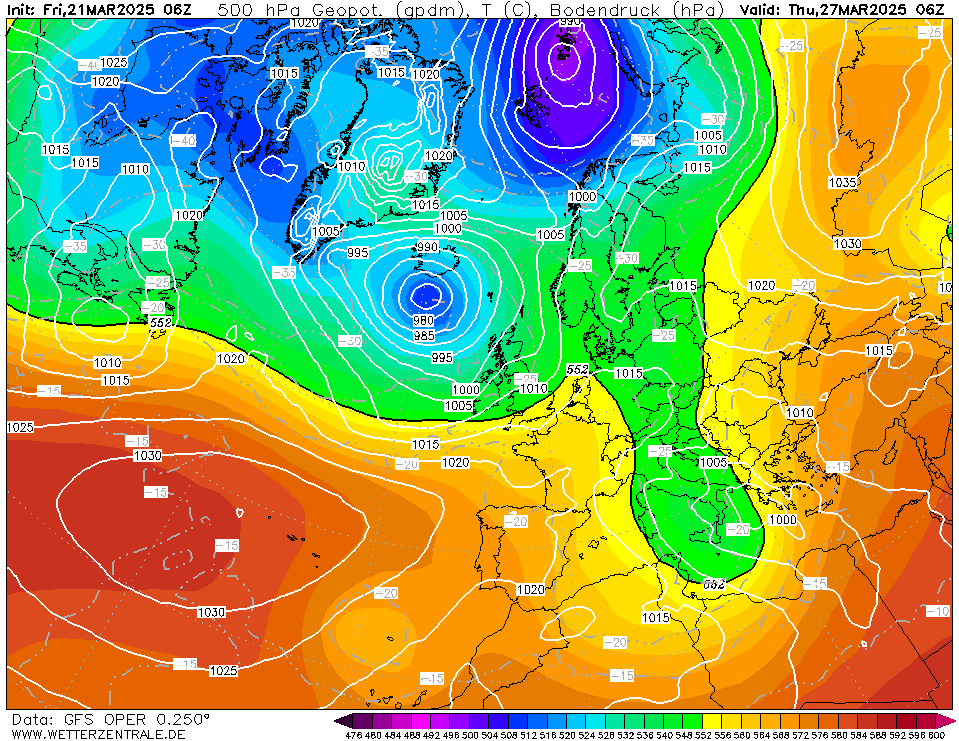 144 hour forecast for Europe