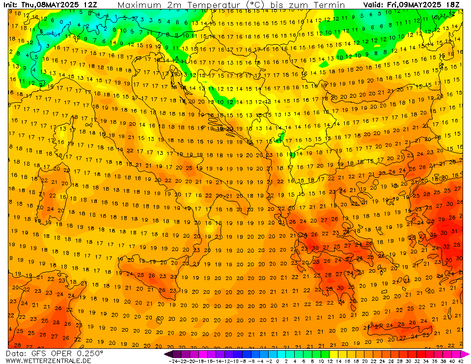Temp Massime 06 luglio 2019