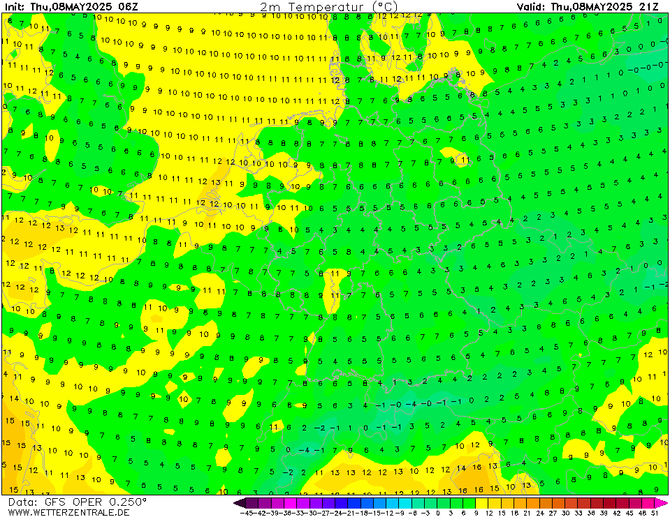 GFS Temperatuur