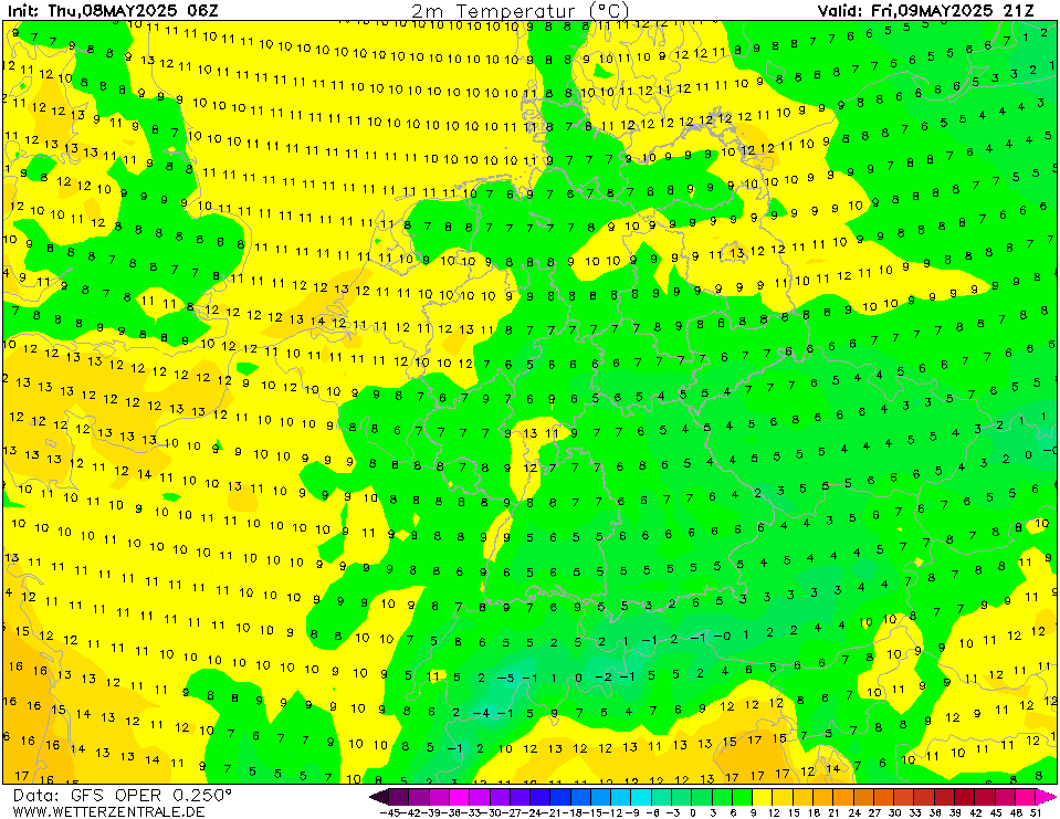 GFS Temperatuur