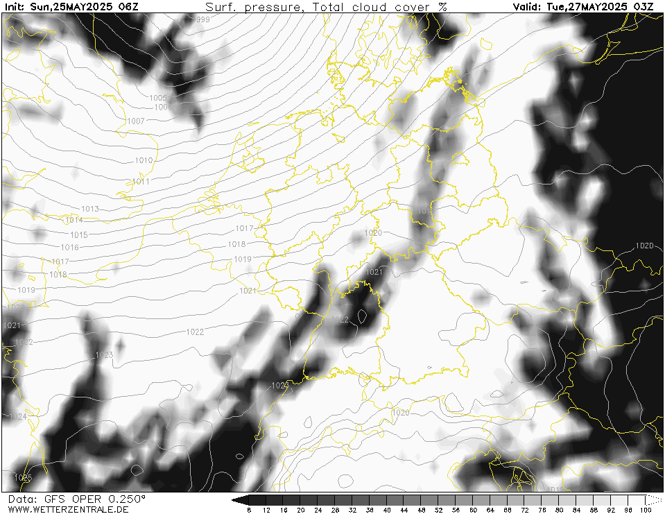 GFS Bewolking
