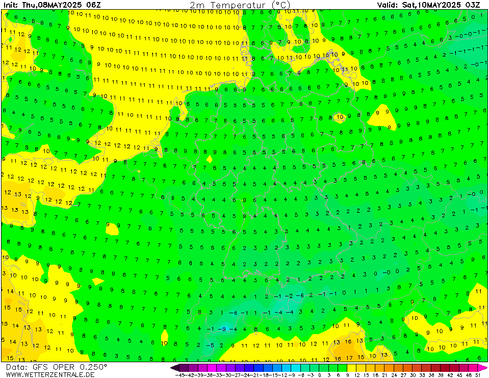 GFS Temperatuur