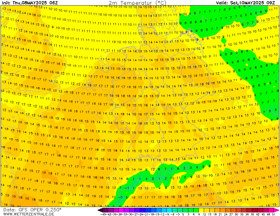 GFS Temperatuur
