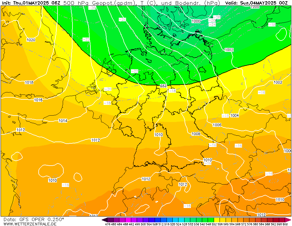 GFS Temperatuur - 500 hPA