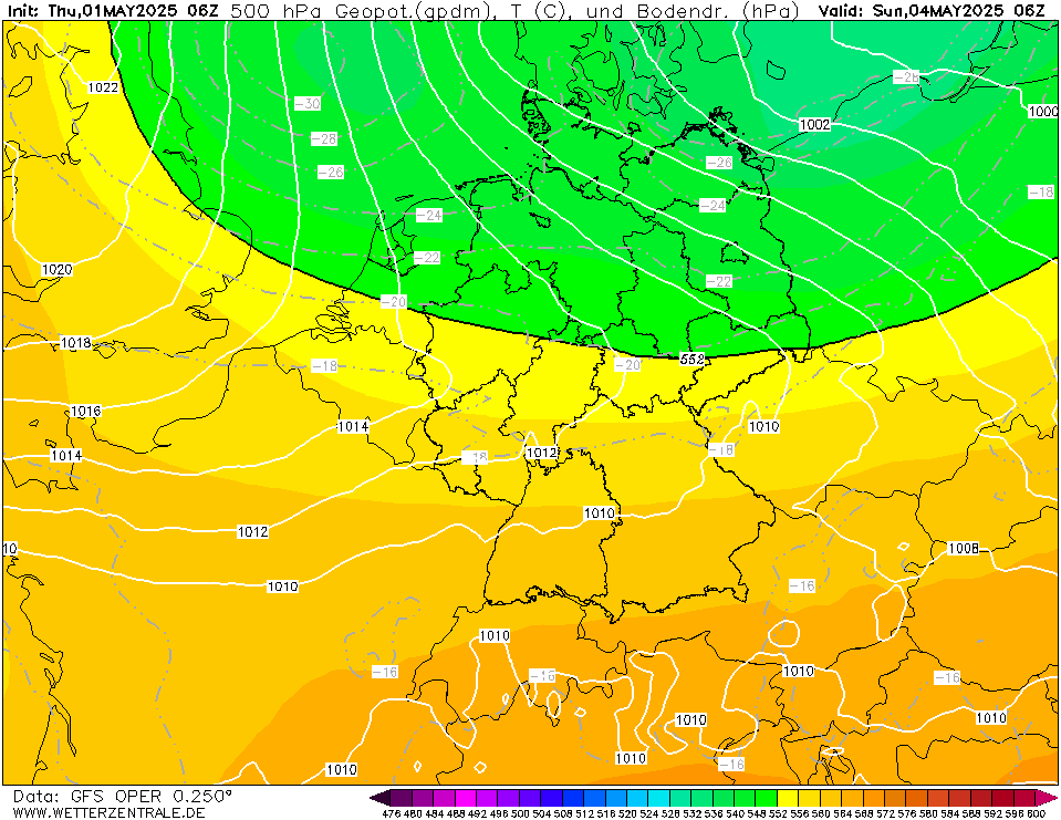 GFS Temperatuur - 500 hPA