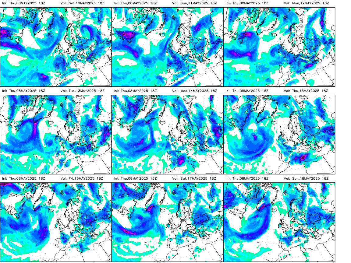 Lluvias a 9 dias