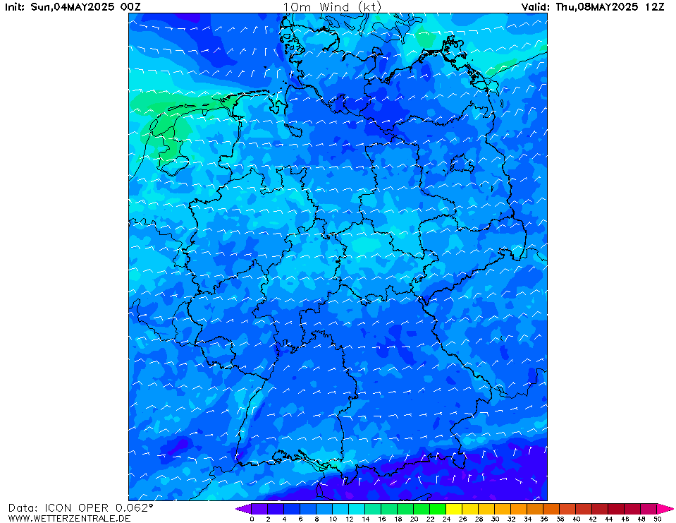 Wettervorhersage Windgeschwindigkeit