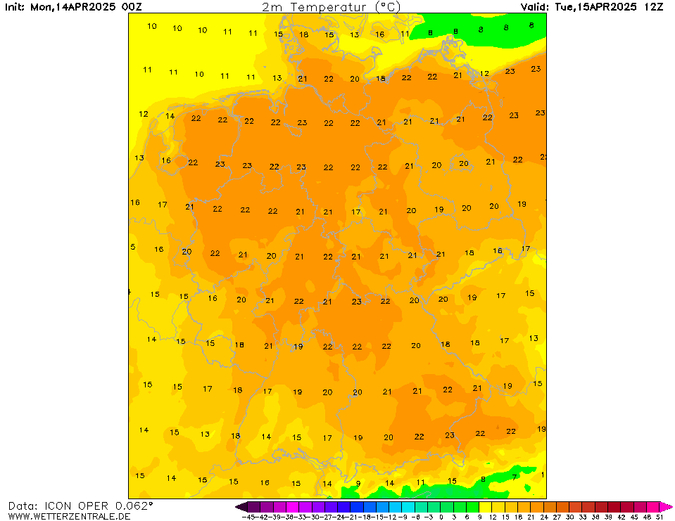 Wettervorhersage Temperatur