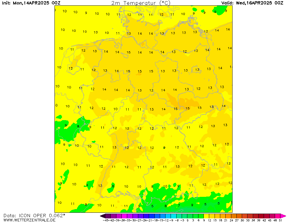 Wettervorhersage Temperatur