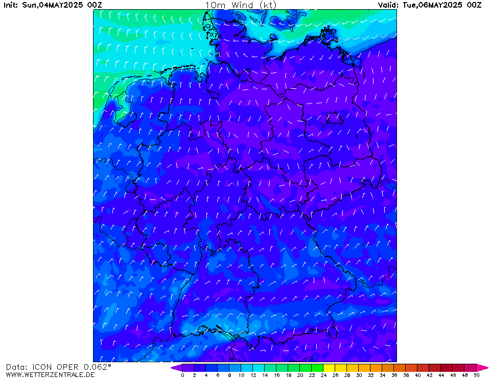 Wettervorhersage Windgeschwindigkeit