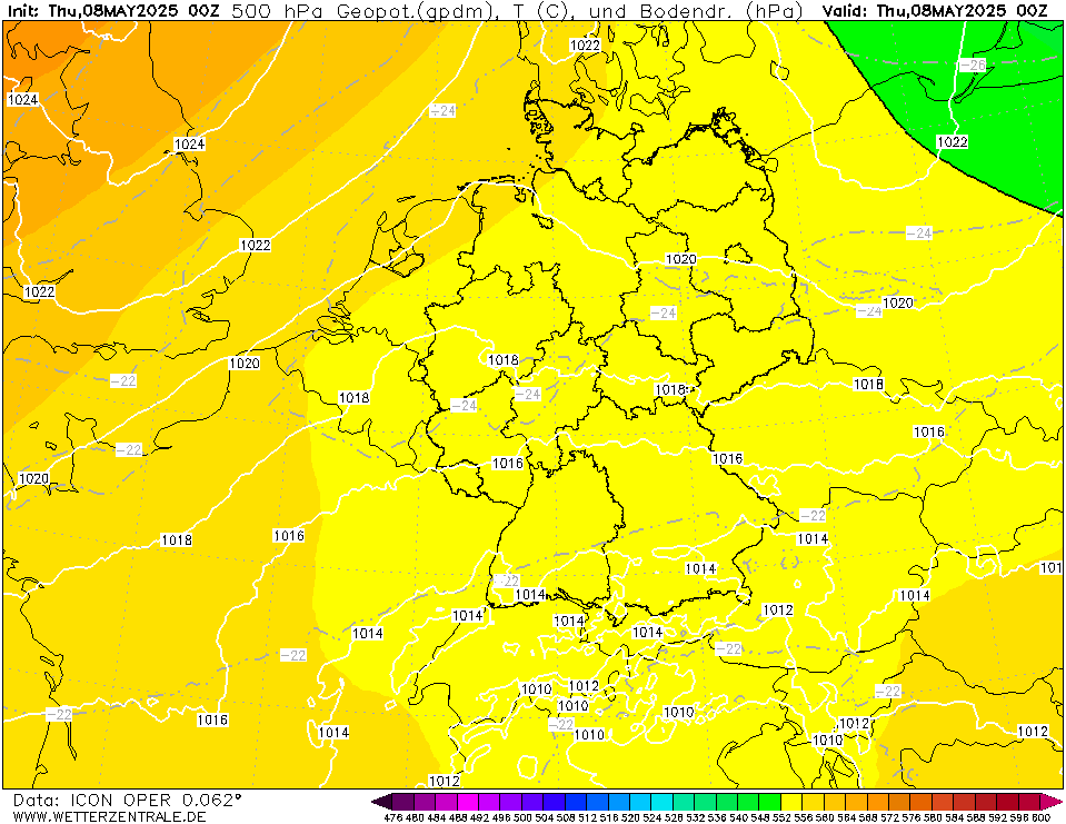 Wettervorhersage der Großwetterlage Europa