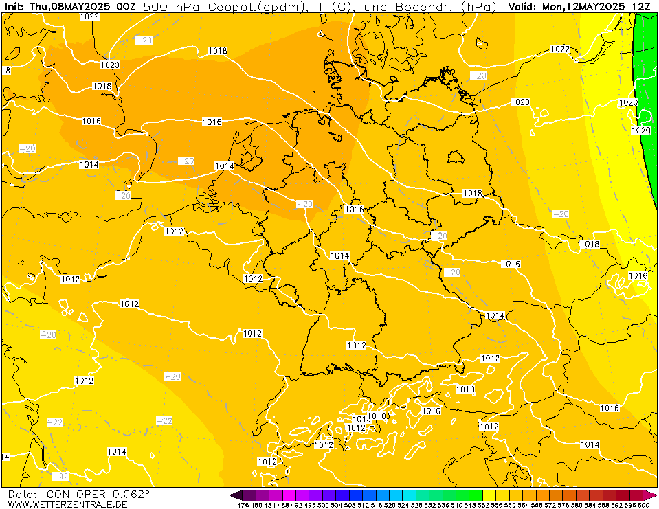 Wettervorhersage der Großwetterlage Europa