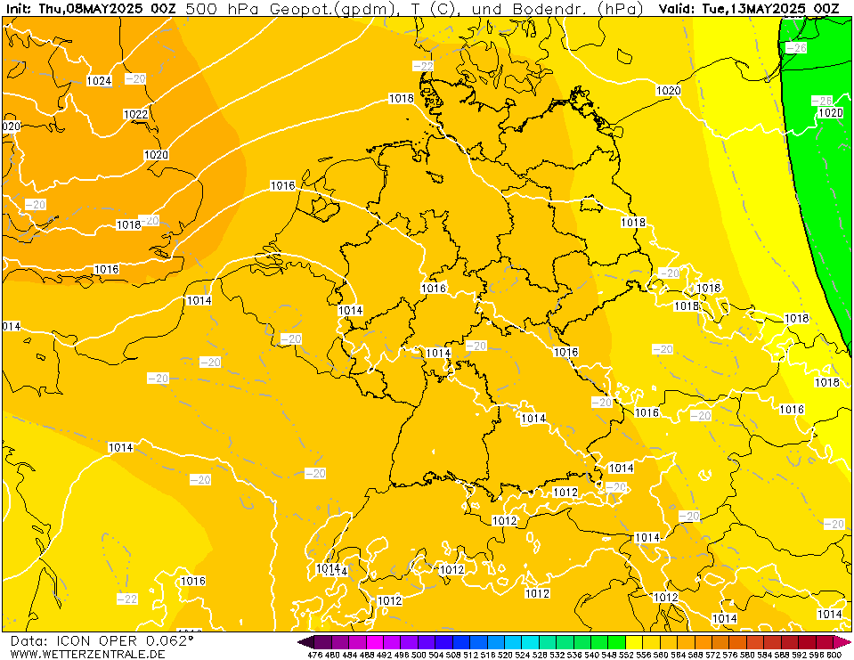 Wettervorhersage der Großwetterlage Europa