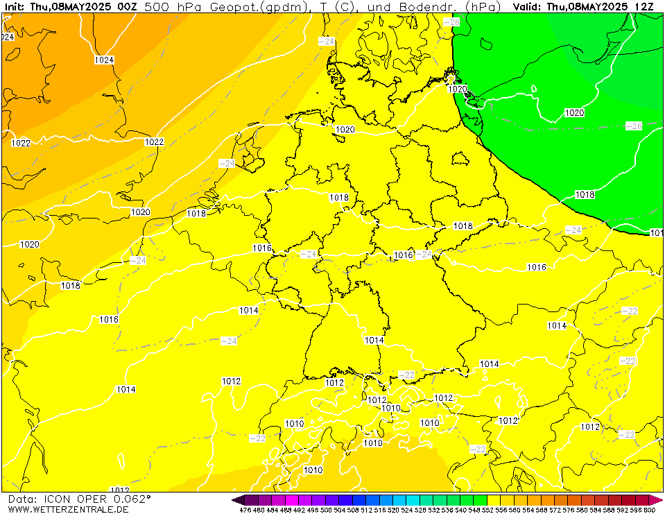 Wettervorhersage der Großwetterlage Europa