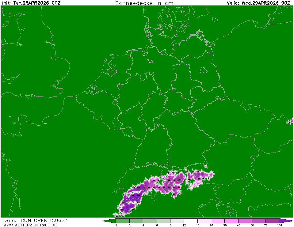Předpověď srážek.