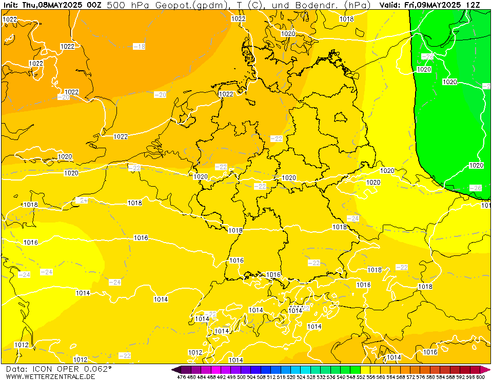 Wettervorhersage der Großwetterlage Europa