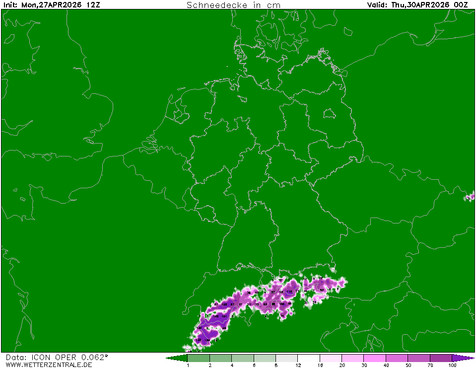 Předpověď srážek.