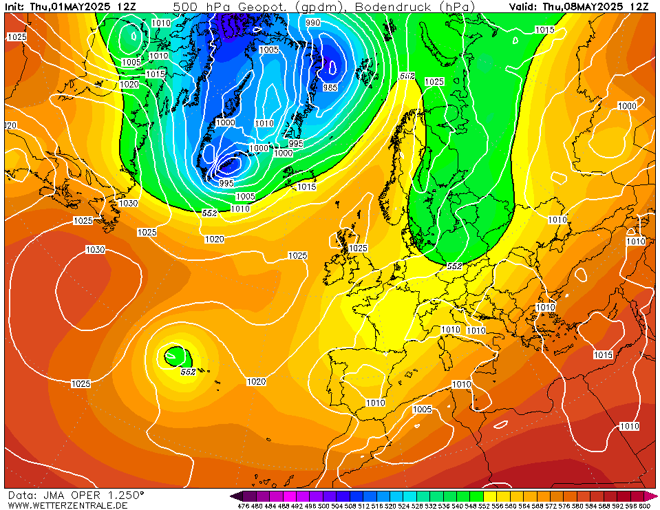 Latest available JMA forecast chart T+168