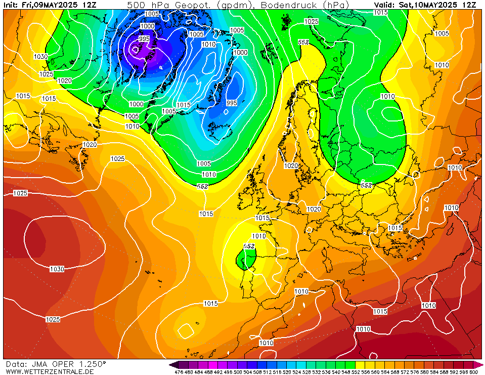 Latest available JMA forecast chart T+24