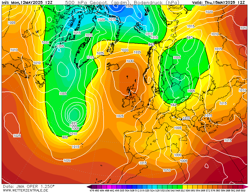 Latest available JMA forecast chart T+72