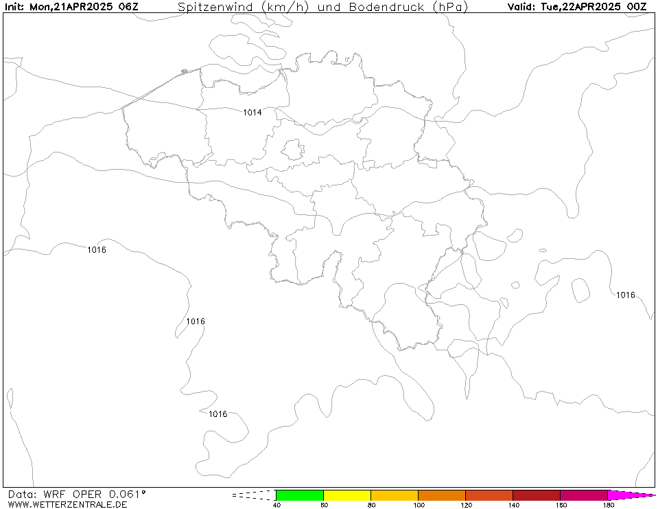 WRF Windstoten