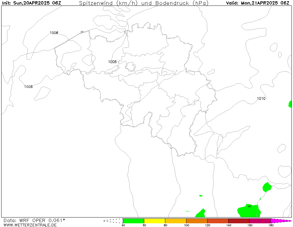 WRF Windstoten