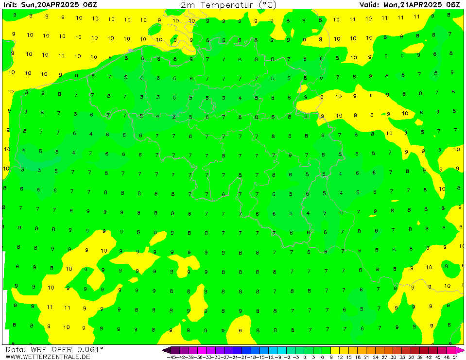 WRF Temperatuur