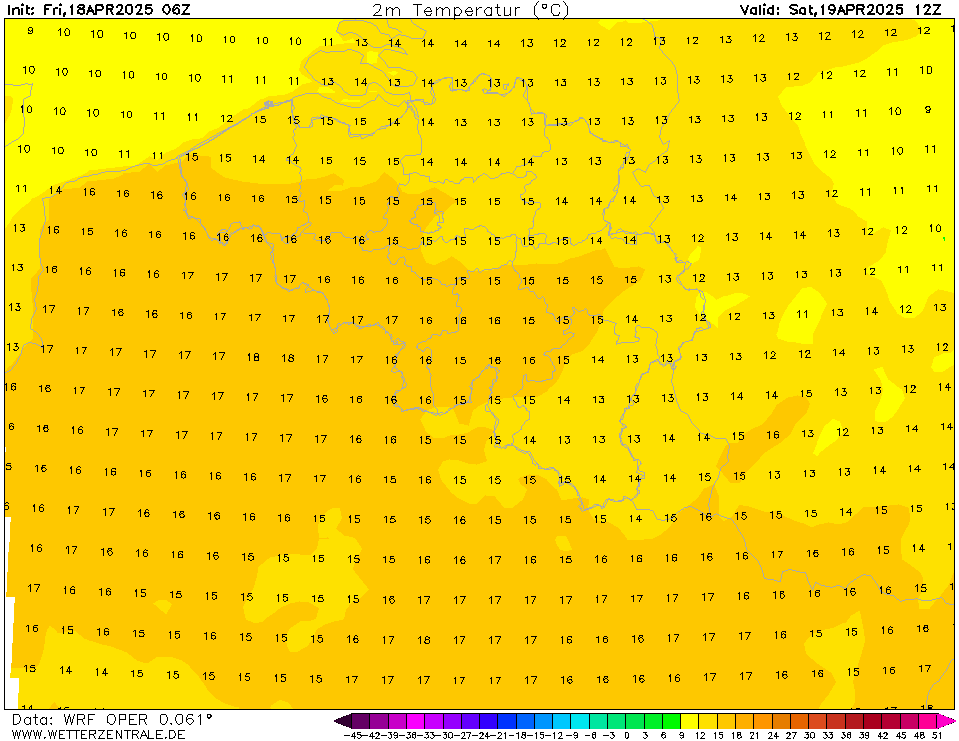 WRF Temperatuur
